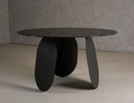 Maxine - Modern Hammered Grey Glass Round Dining Table by VIG Furniture - View 6