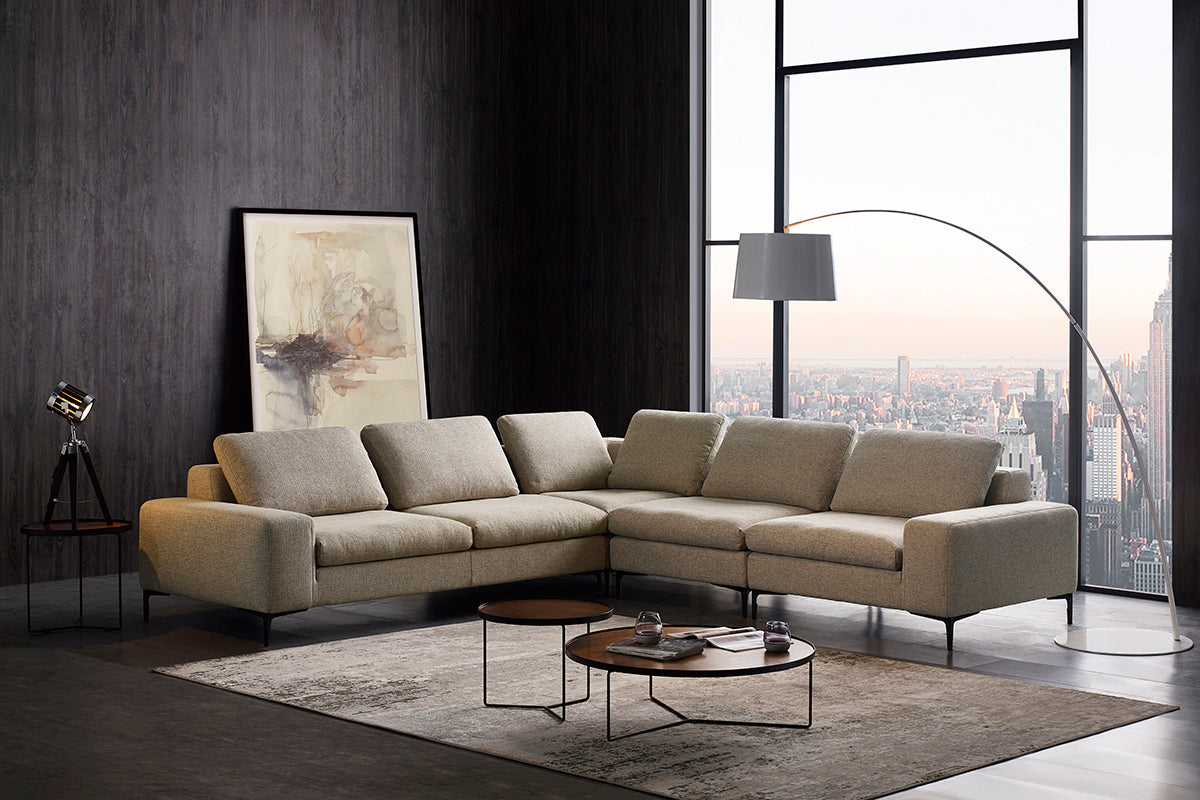 Cascade - Modern Beige Fabric U Shaped Sectional Sofa by VIG Furniture - View 4