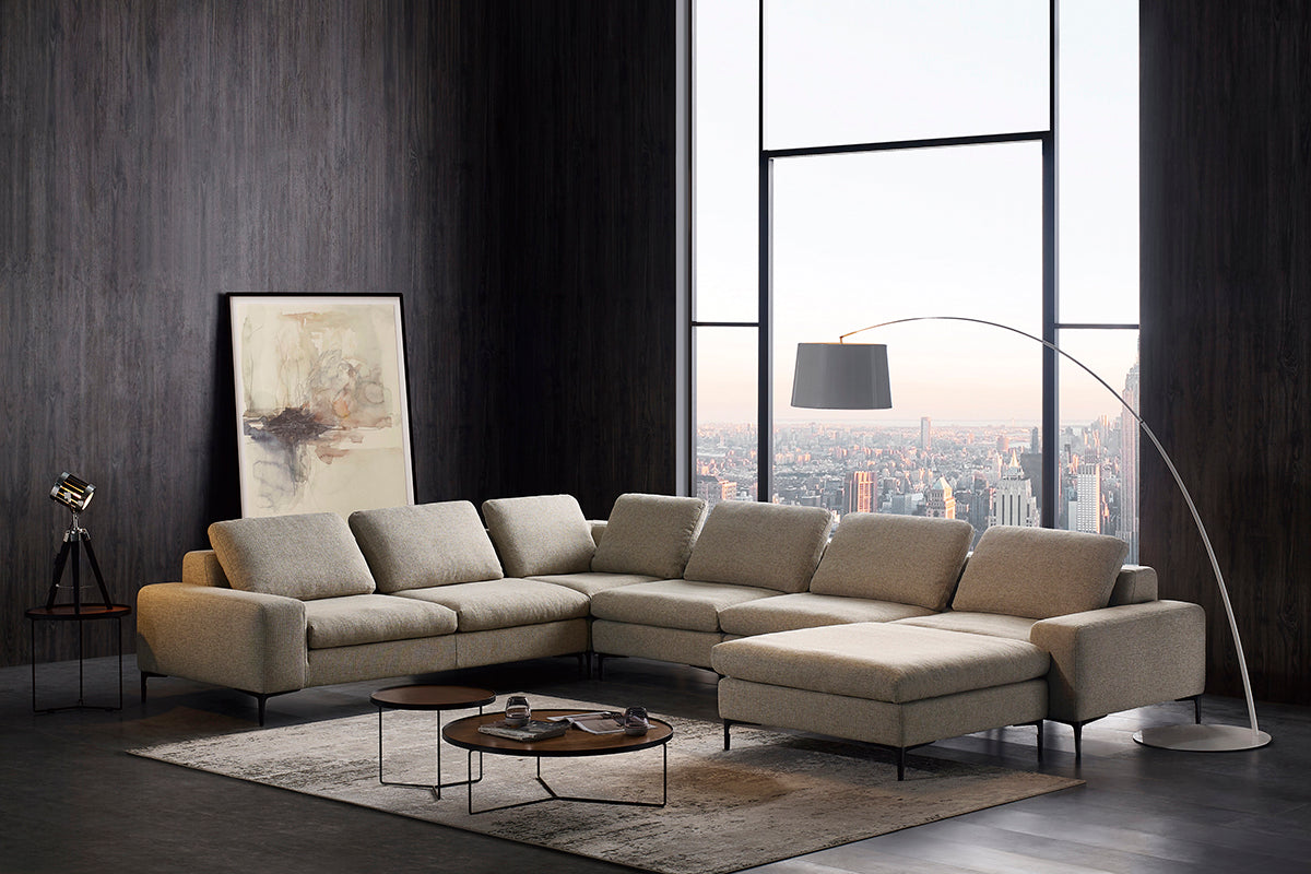 Cascade - Modern Beige Fabric U Shaped Sectional Sofa by VIG Furniture - View 3