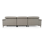 Meidas - Modern Light Grey Leather Sectional Sofa + 2 Recliners - Left Facing Chaise by VIG Furniture - View 6