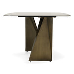 Melanie - Modern White Ceramic & Brushed Brown Dining Table by VIG Furniture - View 5