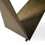 Melanie - Modern White Ceramic & Brushed Brown Dining Table by VIG Furniture - View 7