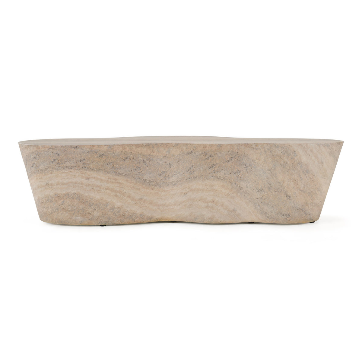 Meru - Modern Faux Travertine Concrete Coffee Table by VIG Furniture - View 1