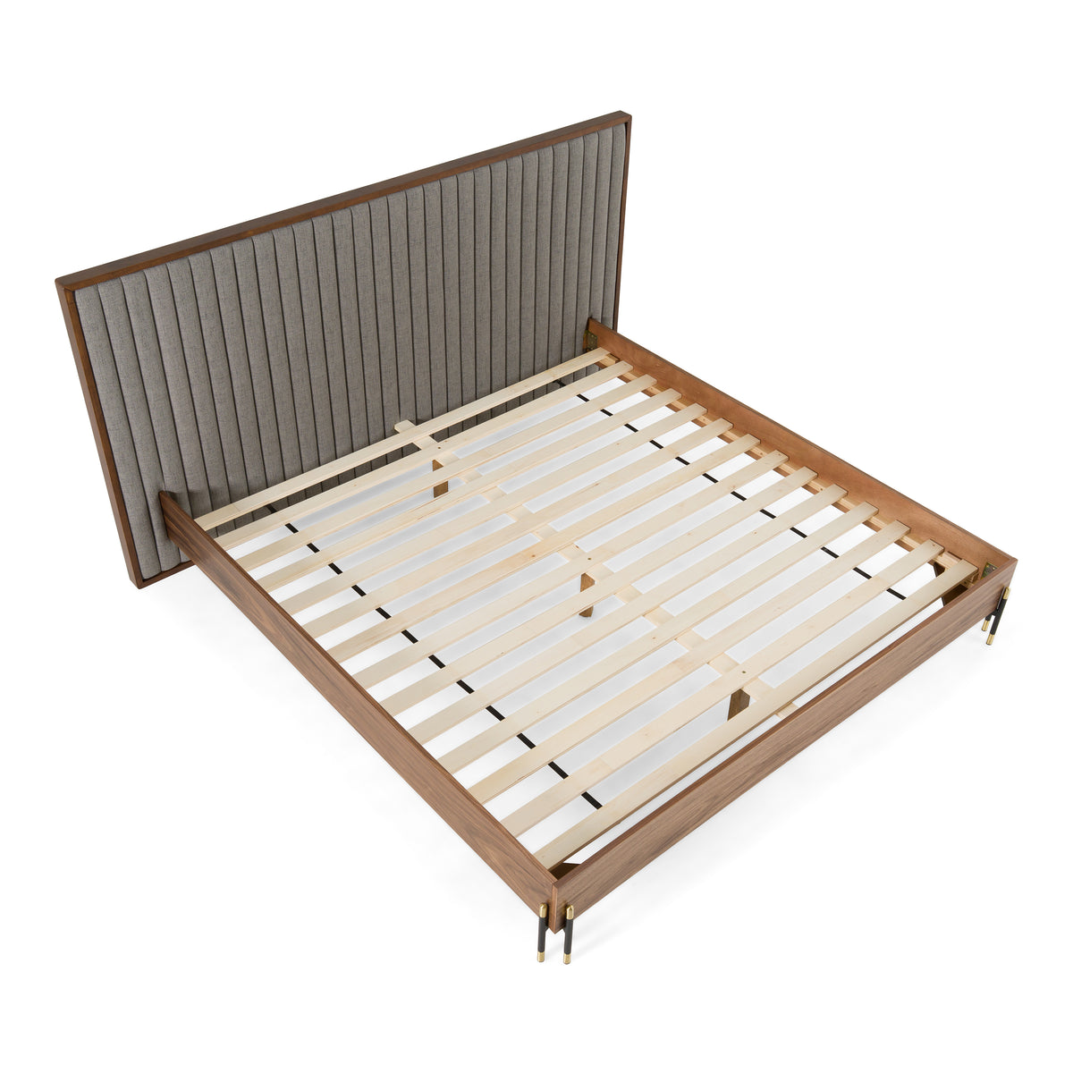 Metcalf - Mid-Century Walnut & Grey Bed by VIG Furniture - View 5