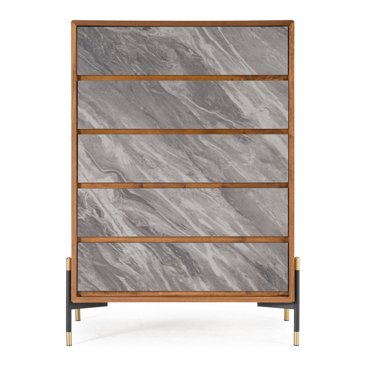 Metcalf - Mid-Century Walnut & Grey Chest by VIG Furniture - View 1