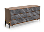Metcalf - Mid-Century Walnut & Grey Dresser by VIG Furniture - View 2