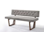 Castillo + Jordan - Modern Grey Fabric + Walnut 4-Piece Dining Set by VIG Furniture - View 7
