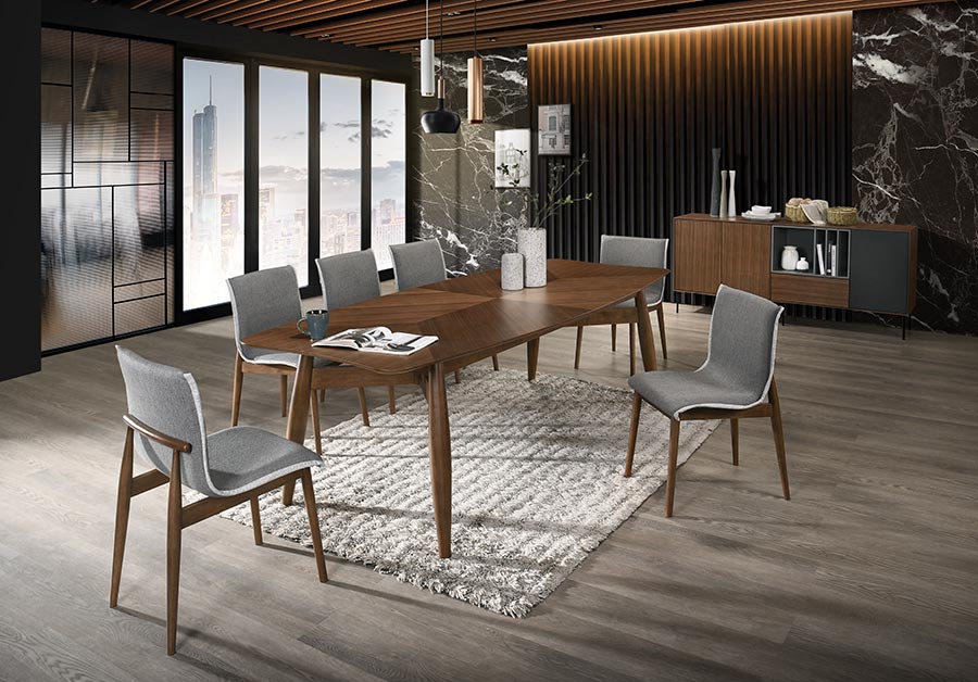Ackley - Modern Walnut Rectangular Dining Table by VIG Furniture - View 5