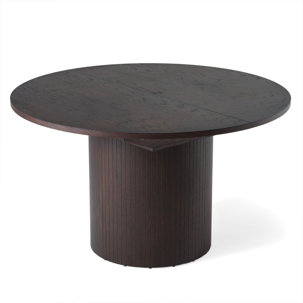 Miami - Modern Brown Round Dining Table with Extension by VIG Furniture - View 2