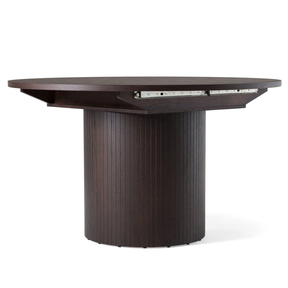 Miami - Modern Brown Round Dining Table with Extension by VIG Furniture - View 3