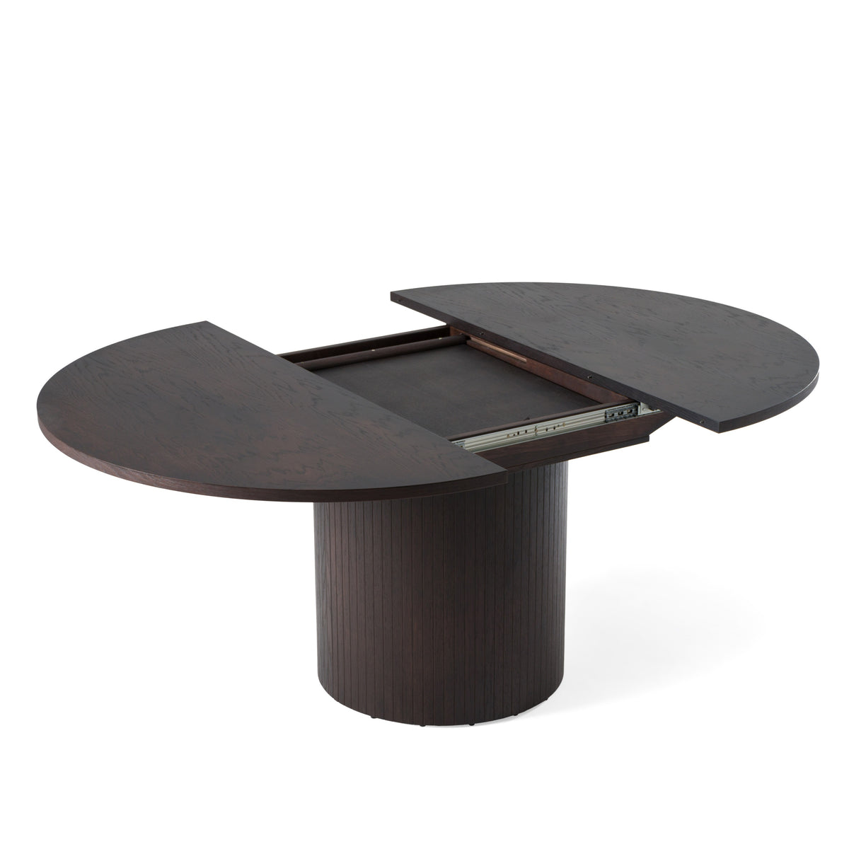 Miami - Modern Brown Round Dining Table with Extension by VIG Furniture - View 4