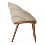 Michael - Mid-Century Modern Beige Vegan Leather + Walnut Dining Chair by VIG Furniture - View 5