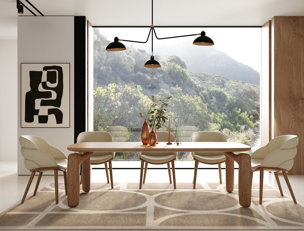 Michael - Mid-Century Modern Walnut Dining Table by VIG Furniture - View 2