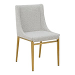 Mimi - Modern Light Grey Fabric + Antique Brass Dining Chair (Set of 2) by VIG Furniture - View 1