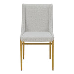 Mimi - Modern Light Grey Fabric + Antique Brass Dining Chair (Set of 2) by VIG Furniture - View 6