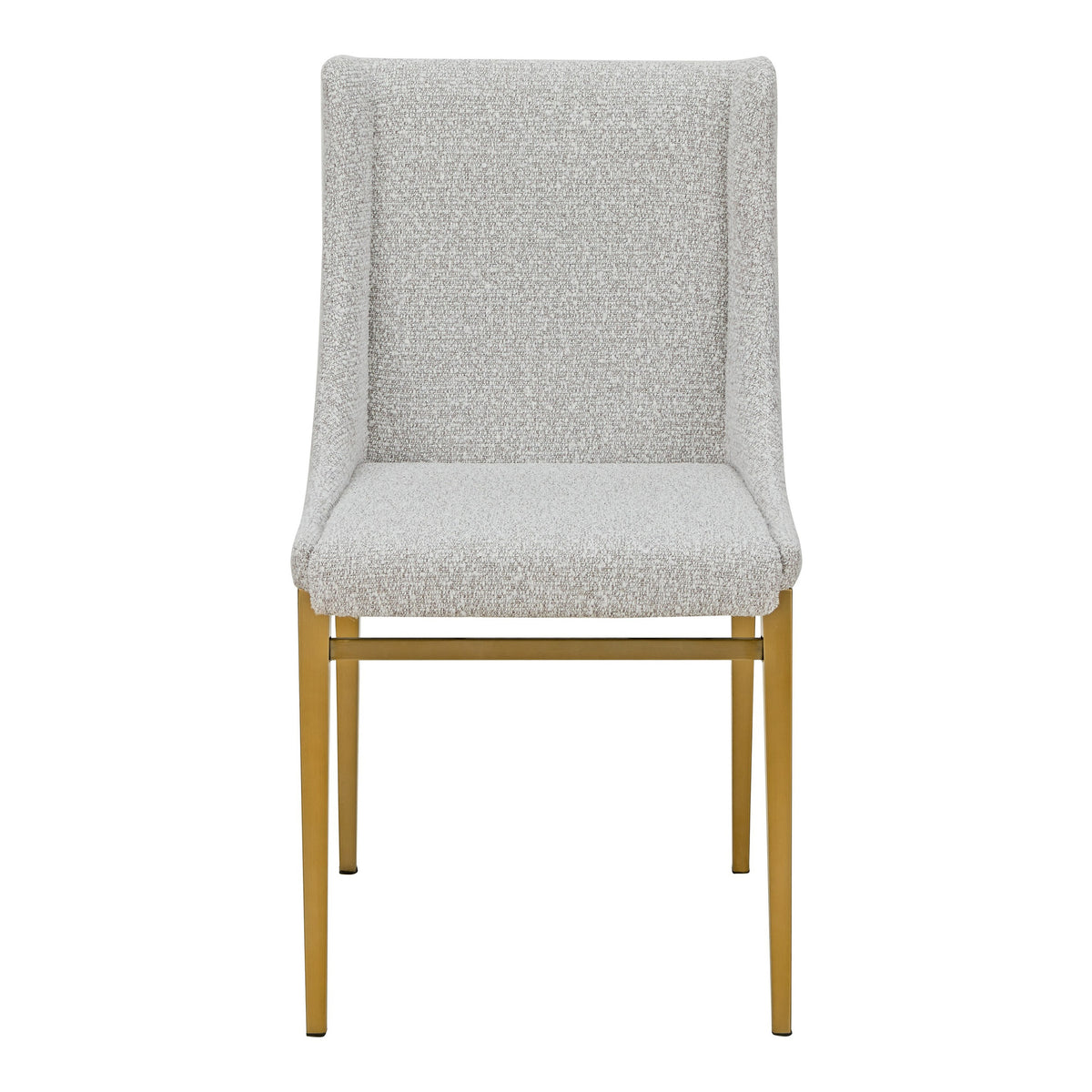 Mimi - Modern Light Grey Fabric + Antique Brass Dining Chair (Set of 2) by VIG Furniture - View 6