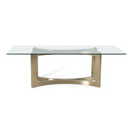 Mingus - Modern Glass + Brushed Brass Rectangualr Dining Table by VIG Furniture - View 4