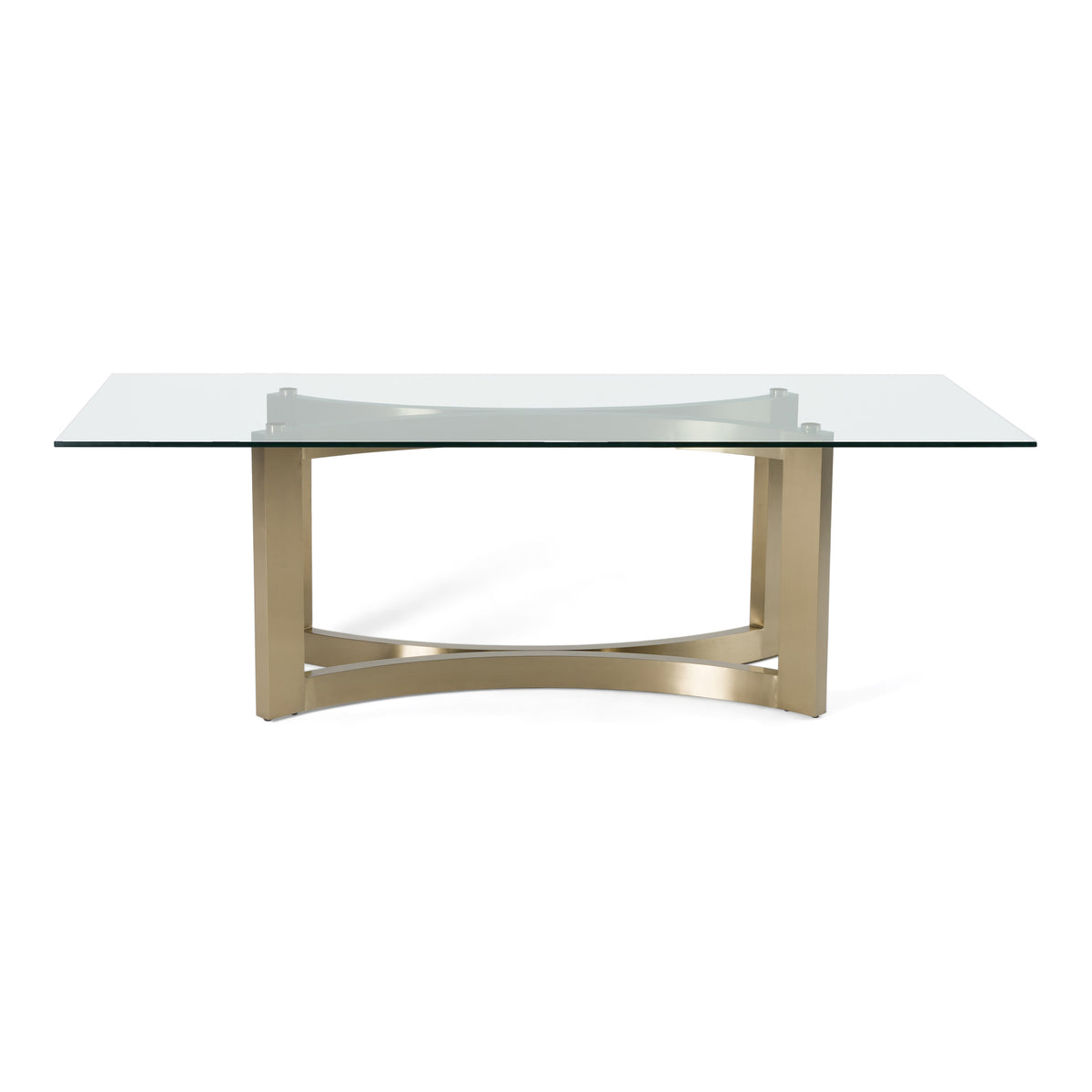Mingus - Modern Glass + Brushed Brass Rectangualr Dining Table by VIG Furniture - View 4