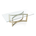 Mingus - Modern Glass + Brushed Brass Rectangualr Dining Table by VIG Furniture - View 9