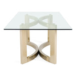 Mingus - Modern Glass + Brushed Brass Rectangualr Dining Table by VIG Furniture - View 5