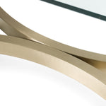 Mingus - Modern Glass + Brushed Brass Rectangualr Dining Table by VIG Furniture - View 7