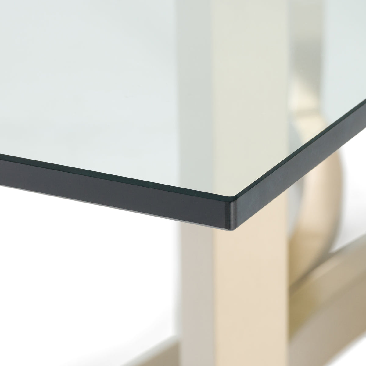 Mingus - Modern Glass + Brushed Brass Rectangualr Dining Table by VIG Furniture - View 8