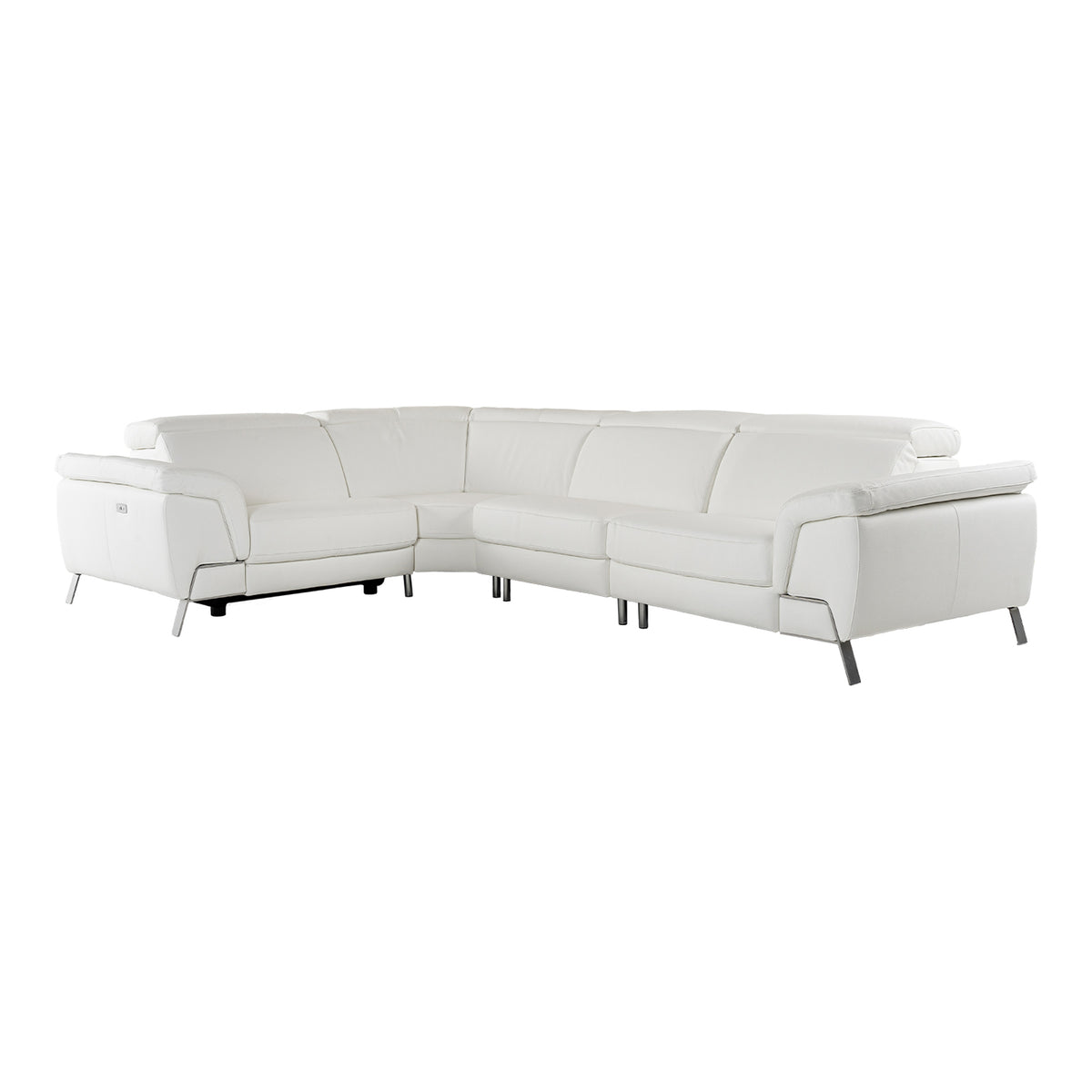 Mini Wonder - Italian Modern White Leather Sectional Sofa with Recliners by VIG Furniture - View 1