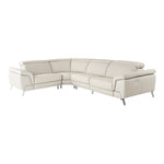 Mini Wonder - Italian Modern Grey Leather Sectional Sofa with Right Facing Recliner by VIG Furniture - View 1