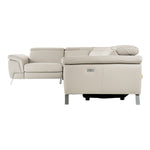 Mini Wonder - Italian Modern Grey Leather Sectional Sofa with Right Facing Recliner by VIG Furniture - View 10