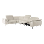 Mini Wonder - Italian Modern Grey Leather Sectional Sofa with Right Facing Recliner by VIG Furniture - View 13