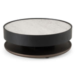 Miranda - Modern Ceramic + Black Oak Round Coffee Table by VIG Furniture - View 2