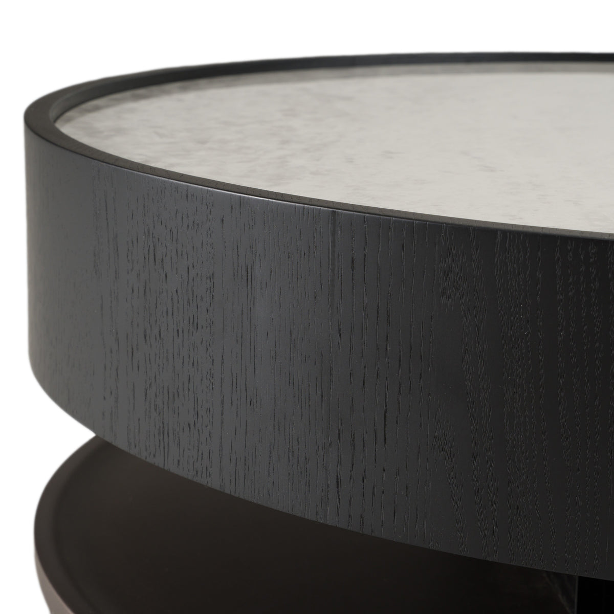 Miranda - Modern Ceramic + Black Oak Round Coffee Table by VIG Furniture - View 4