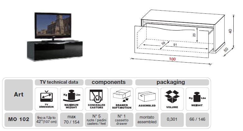 MO-USA3 Modena Modern Black TV Entertainment System Made In Italy by VIG Furniture - View 13