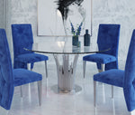 Paxton - Modern Round Glass & Stainless Steel Dining Table by VIG Furniture - View 4