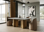 Bateman - Modern Faux Concrete + Walnut Dining Table by VIG Furniture - View 7