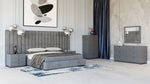Buckley - Modern Grey & Black Stainless Steel Bed w/ Nightstands by VIG Furniture - View 3