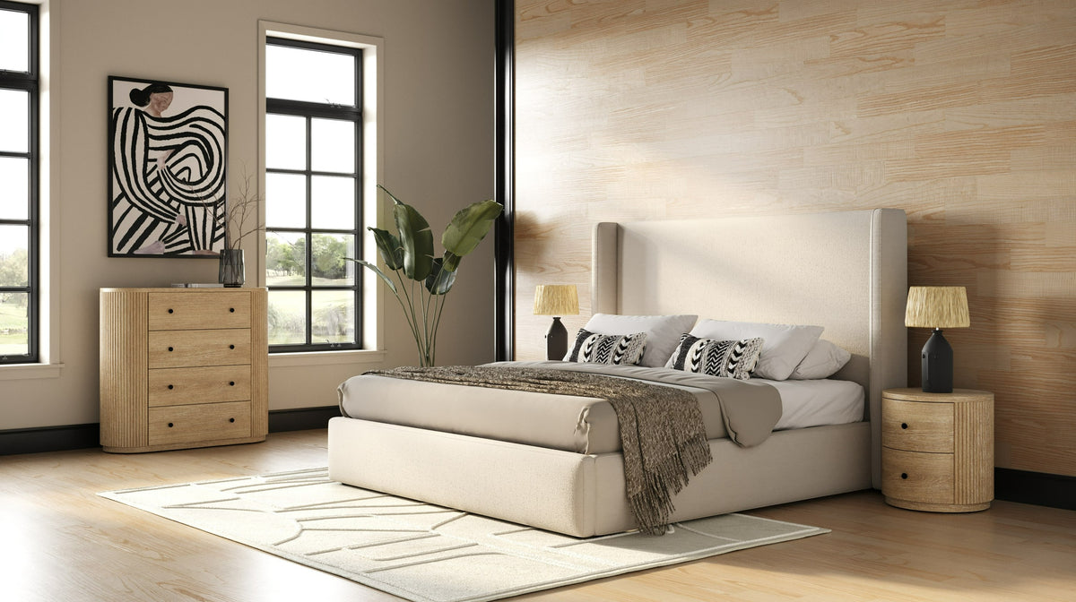 Byrne - Modern Beige Fabric Bed by VIG Furniture - View 11
