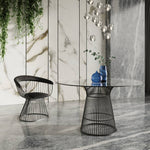 Chandler - Modern Round Glass & Black Stainless Steel Dining Table by VIG Furniture - View 8