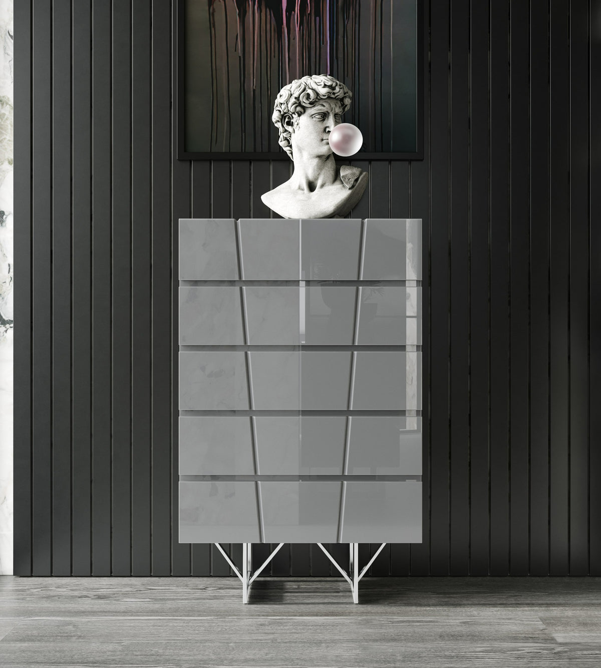 Chrysler Modern Grey Chest by VIG Furniture - View 3