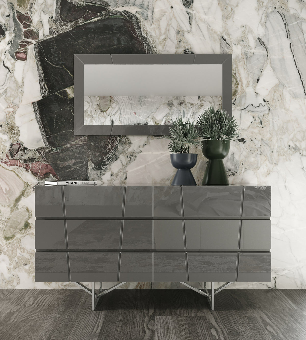 Chrysler Modern Grey Dresser by VIG Furniture - View 3