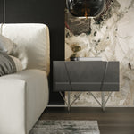 Chrysler Modern Grey Nightstand by VIG Furniture - View 3