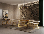 Colton - Modern Brown & Gold Dining Table by VIG Furniture - View 11