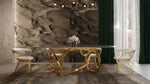 Colton - Modern Brown & Gold Dining Table by VIG Furniture - View 12