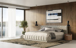 Queen Concord - Modern Light Grey Velvet Bed