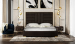 Daystar - Modern Dark Brown Velvet & Gold Bed by VIG Furniture - View 5