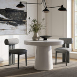 Desoto - Modern White Concrete Round Dining Table by VIG Furniture - View 2