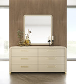 Florence - Modern Beige Leatherette + Gold Dresser by VIG Furniture - View 6