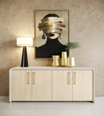 Florence - Modern Beige Leatherette + Gold Buffet by VIG Furniture - View 5