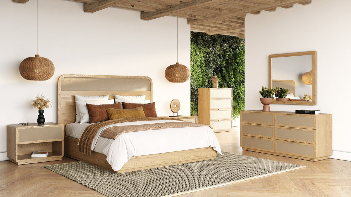 Gavin - Modern Natural Ash + Rattan Chest by VIG Furniture - View 4