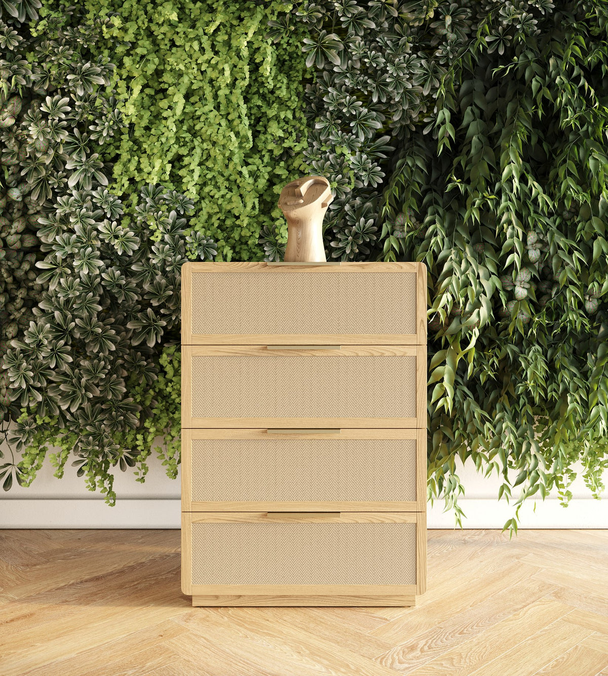 Gavin - Modern Natural Ash + Rattan Chest by VIG Furniture - View 2
